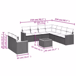 VidaXL 3226107 set mobili da esterno - Vista aggiuntiva 8