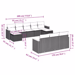 VidaXL 3226417 set mobili da esterno - Vista aggiuntiva 7
