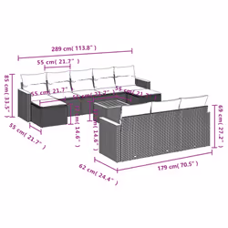 VidaXL 3226420 set mobili da esterno - Vista aggiuntiva 8