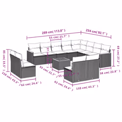 VidaXL 3226468 set mobili da esterno - Vista aggiuntiva 8