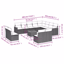 VidaXL 3226469 set mobili da esterno - Vista aggiuntiva 8
