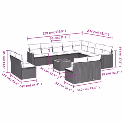 VidaXL 3226476 set mobili da esterno - Vista aggiuntiva 8