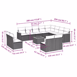 VidaXL 3226480 set mobili da esterno - Vista aggiuntiva 8