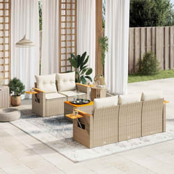 VidaXL 3226625 set mobili da esterno Crema, Bianco