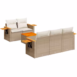 VidaXL 3226625 set mobili da esterno Crema, Bianco - Vista aggiuntiva 2