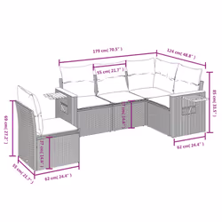 VidaXL 3226821 set mobili da esterno - Vista aggiuntiva 8