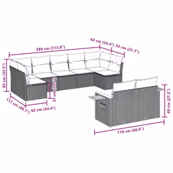 VidaXL 3227133 set mobili da esterno - Vista aggiuntiva 8