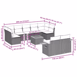 VidaXL 3227138 set mobili da esterno - Vista aggiuntiva 7