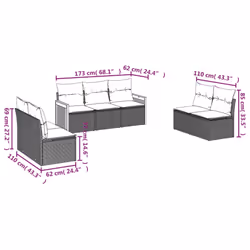 VidaXL 3227554 set mobili da esterno - Vista aggiuntiva 6