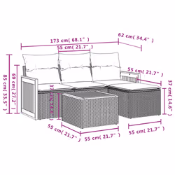 VidaXL 3227584 set mobili da esterno - Vista aggiuntiva 8