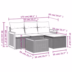 VidaXL 3227589 set mobili da esterno - Vista aggiuntiva 8