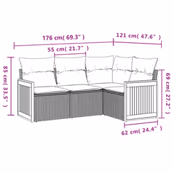 VidaXL 3227614 set mobili da esterno - Vista aggiuntiva 7