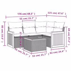 VidaXL 3227617 set mobili da esterno - Vista aggiuntiva 8