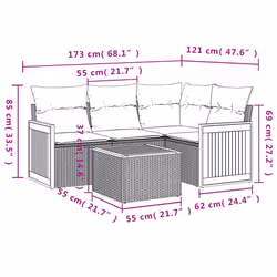 VidaXL 3227619 set mobili da esterno - Vista aggiuntiva 8