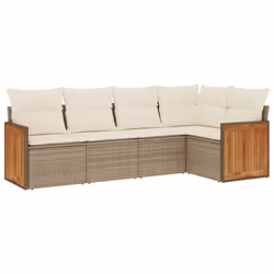 VidaXL 3227626 set mobili da esterno Crema, Bianco - Vista aggiuntiva 2