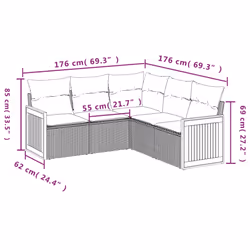 VidaXL 3227644 set mobili da esterno - Vista aggiuntiva 7