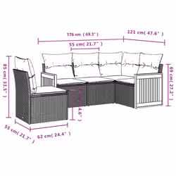 VidaXL 3227654 set mobili da esterno - Vista aggiuntiva 7