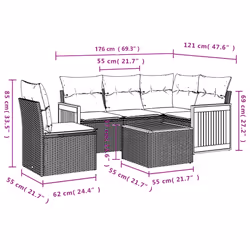 VidaXL 3227656 set mobili da esterno - Vista aggiuntiva 8