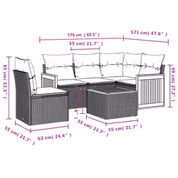 VidaXL 3227658 set mobili da esterno - Vista aggiuntiva 8