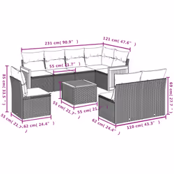 VidaXL 3227722 set mobili da esterno - Vista aggiuntiva 8
