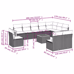 VidaXL 3227749 set mobili da esterno - Vista aggiuntiva 8