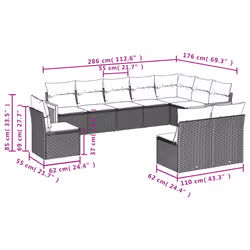 VidaXL 3227752 set mobili da esterno - Vista aggiuntiva 7