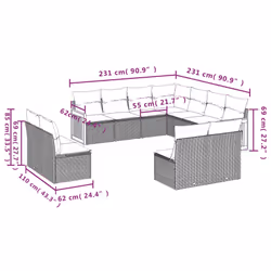 VidaXL 3227763 set mobili da esterno - Vista aggiuntiva 7