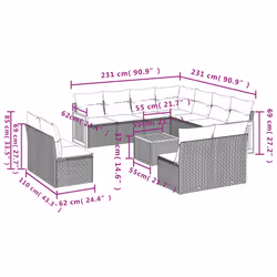 VidaXL 3227766 set mobili da esterno - Vista aggiuntiva 8