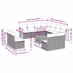 VidaXL 3227775 set mobili da esterno - Vista aggiuntiva 8