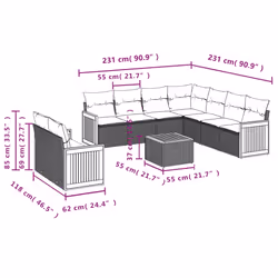 VidaXL 3227777 set mobili da esterno - Vista aggiuntiva 8