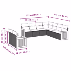 VidaXL 3227778 set mobili da esterno - Vista aggiuntiva 7