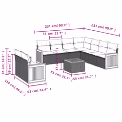 VidaXL 3227784 set mobili da esterno - Vista aggiuntiva 8