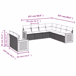 VidaXL 3227785 set mobili da esterno - Vista aggiuntiva 7