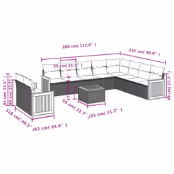 VidaXL 3227791 set mobili da esterno - Vista aggiuntiva 8