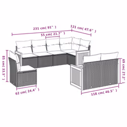 VidaXL 3227841 set mobili da esterno - Vista aggiuntiva 7