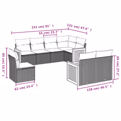 VidaXL 3227844 set mobili da esterno - Vista aggiuntiva 7