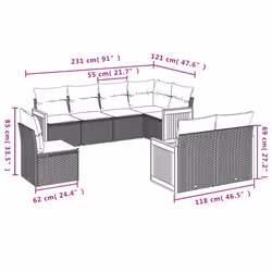 VidaXL 3227848 set mobili da esterno - Vista aggiuntiva 7