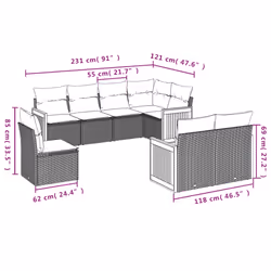 VidaXL 3227851 set mobili da esterno - Vista aggiuntiva 7