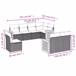 VidaXL 3227852 set mobili da esterno - Vista aggiuntiva 7