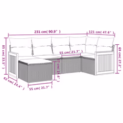 VidaXL 3227857 set mobili da esterno - Vista aggiuntiva 8
