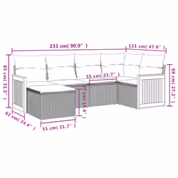 VidaXL 3227861 set mobili da esterno - Vista aggiuntiva 8