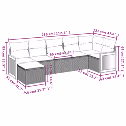 VidaXL 3227871 set mobili da esterno - Vista aggiuntiva 8