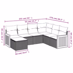 VidaXL 3227890 set mobili da esterno - Vista aggiuntiva 8