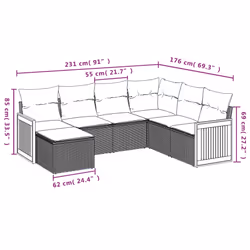 VidaXL 3227893 set mobili da esterno - Vista aggiuntiva 8