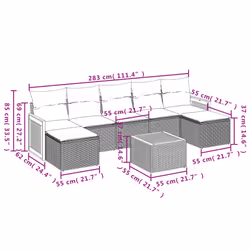 VidaXL 3227921 set mobili da esterno