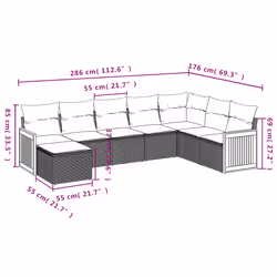 VidaXL 3227936 set mobili da esterno - Vista aggiuntiva 8