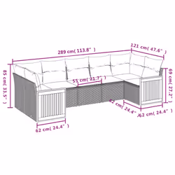 VidaXL 3227945 set mobili da esterno - Vista aggiuntiva 7