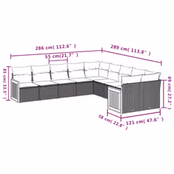 VidaXL 3228033 set mobili da esterno - Vista aggiuntiva 7