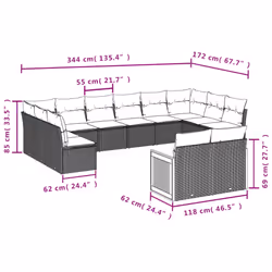 VidaXL 3228121 set mobili da esterno - Vista aggiuntiva 7