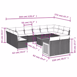 VidaXL 3228127 set mobili da esterno - Vista aggiuntiva 8